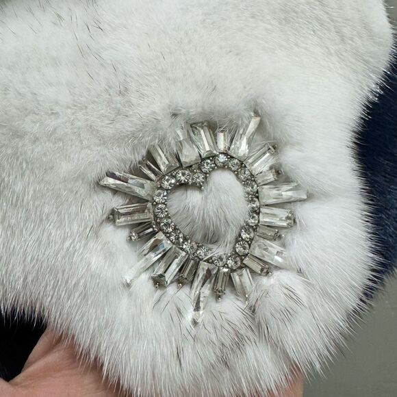 Colorblock Handmade Luxury Real Mink Fur Top Handle Bag/Shoulder Bag/Crossbody - Picture 12 of 16